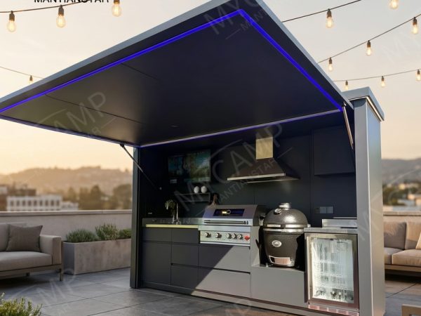 Garden Kitchen Outdoor Bbq Grills Modular Outdoor Kitchen for Guesthouse Outdoor Bbq Grill Island Outdoor Party Kitchen