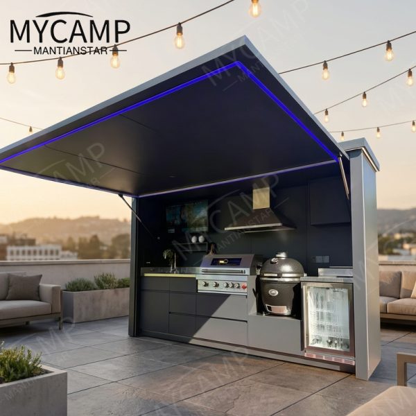 Garden Kitchen Outdoor Bbq Grills Modular Outdoor Kitchen for Guesthouse Outdoor Bbq Grill Island Outdoor Party Kitchen