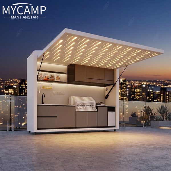 2 Outdoor Kitchen - Durable Aluminum Alloy, Multifunctional Modules Ideal Gatherings Kitchen Outdoor Mobile Kitchen
