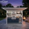 Luxury Modern Modular Prefab Aluminum Outdoor Kitchen Cabinet Set Portable Outdoor Prefabricated Kitchen