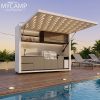 Luxury Modern Modular Prefab Aluminum Outdoor Kitchen Cabinet Set Portable Outdoor Prefabricated Kitchen