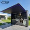 Luxury Modern Modular Prefab Aluminum Outdoor Kitchen Cabinet Set Portable Outdoor Prefabricated Kitchen