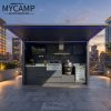 Aluminium Hotel Commercial Modern Cabinet Waterproof Patio Camping Outdoor Kitchen Set With Shed LED Lights Outdoor Bbq Island