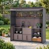 Aluminium Hotel Commercial Modern Cabinet Waterproof Patio Camping Outdoor Kitchen Set With Shed LED Lights Outdoor Bbq Island
